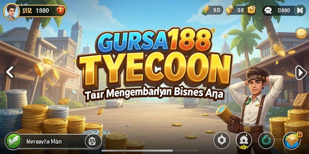 Tampilan gameplay menarik yang menggambarkan dunia Tycoon.