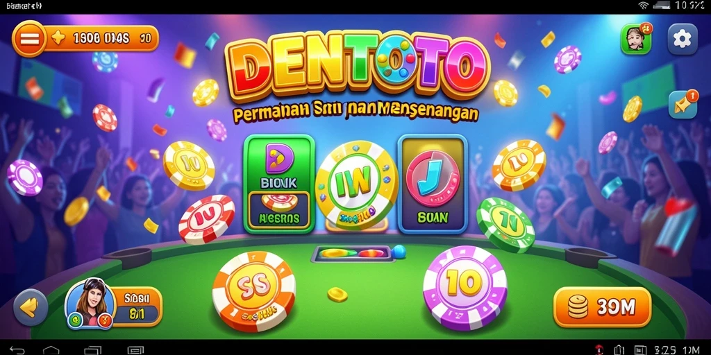 Screenshot gameplay DENTOTO yang seru dan interaktif.