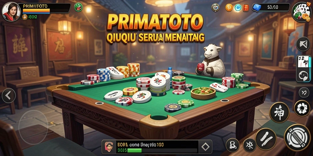 Tampilan gameplay QiuQiu yang mendebarkan di PRIMATOTO.