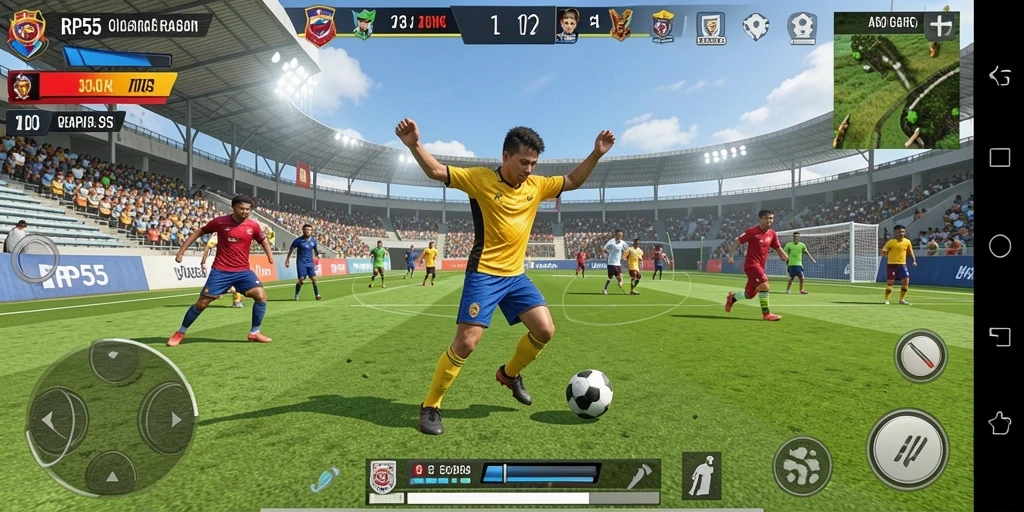 Tampilan mendebarkan dari gameplay RP55 yang menampilkan laga seru.