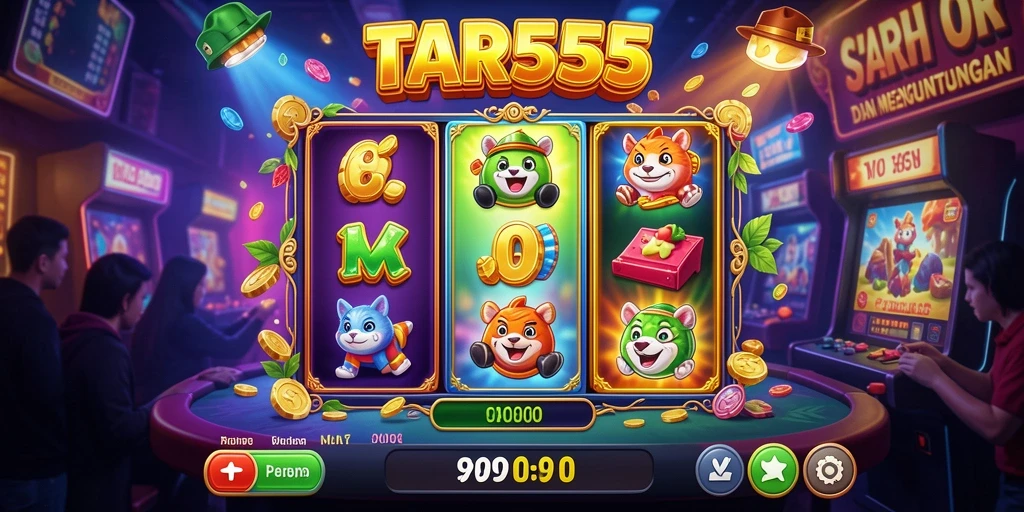 Screenshot TAR555 menampilkan gameplay Slot yang dinamis dan menarik.